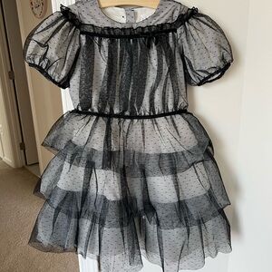 Janie and Jack Black and White Layered Costume Dress